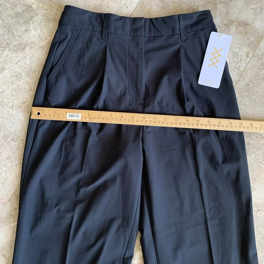Rhone Womens Commuter Pleated Trouser Pants 6 Black UPF 50+ Anti Odor Work Golf